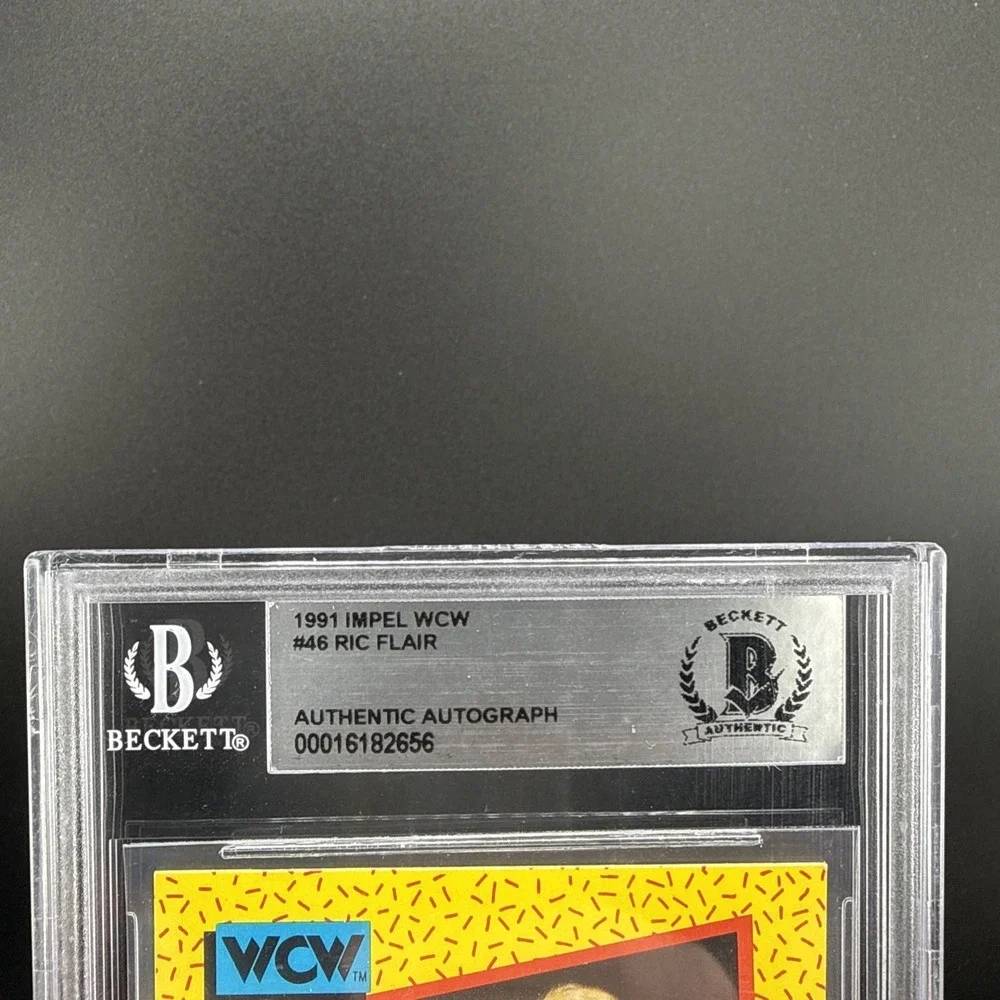 Ric Flair BGS Autograph Chops Sting 1990 Great American Bash 1991 Impel #46 WCW